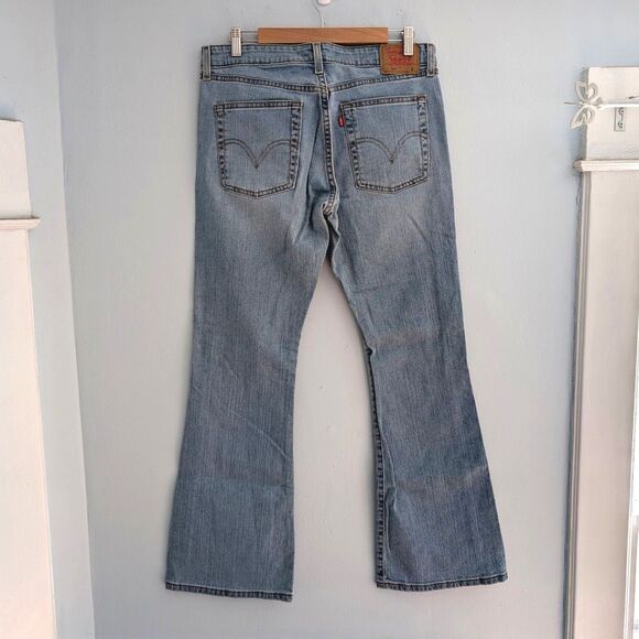 Vintage Y2K Levi's Jeans Low Rise Denim Stretch Light Wash Flare Stretch Size 11 - Picture 2 of 13